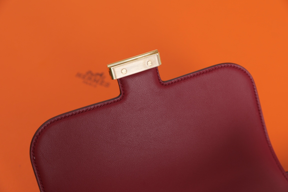 에르메스 콘스탄스18 보르도 레드 금장